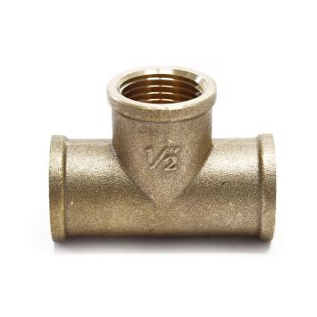 T-stuk messing | 3 x binnendraad | ½