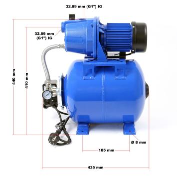 Hydrofoorpomp | 2.800 liter per uur | Met drukvat