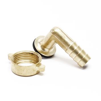 Slangtule messing 90° | Moer met ¾
