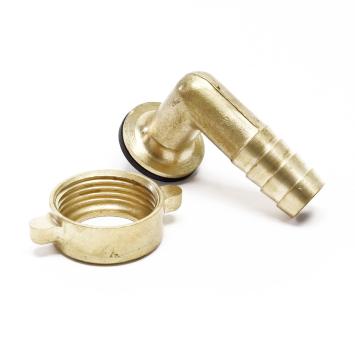 Slangtule messing 90° | Moer met ¾