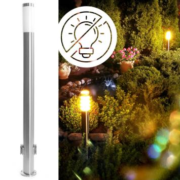 Tuinlamp | Zuil RVS | 110 cm | Met 2 stopcontacten