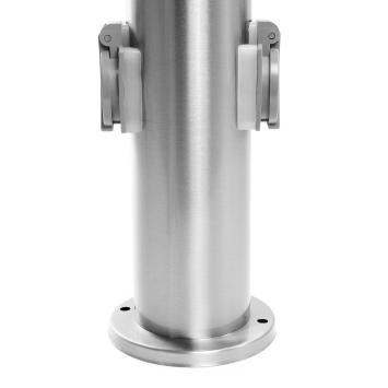 Tuinlamp | Zuil RVS | 110 cm | Met 2 stopcontacten
