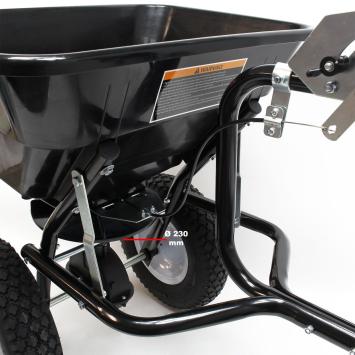 Strooiwagen PRO t.b.v. zitmaaier | Zwart | 29 liter