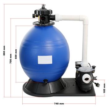 Zandfilterset 20.000 liter | 750 watt | 65 kg