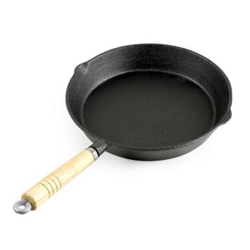 Koekenpan / skillet | Gietijzer / Hout | Ø 25 cm