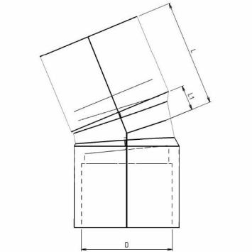 Bocht getrokken 15° | PN10 | 63 mm