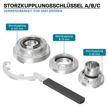 Storz koppelingssleutel  | A - B - C