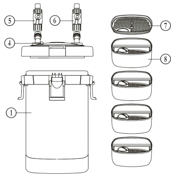 Aquariumfilter E-1000 XL