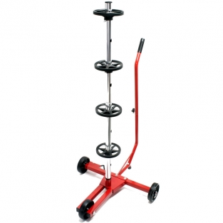 Banden opbergrek met trolley | 120 cm | rood