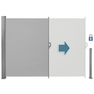 Windscherm 3 x 1,50 meter | Wit / Taupe