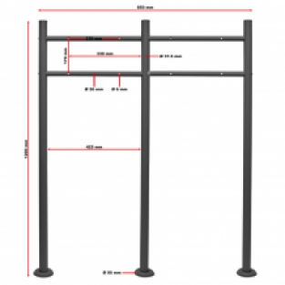 Dubbele brievenbus model 12 | Met statief | Antraciet