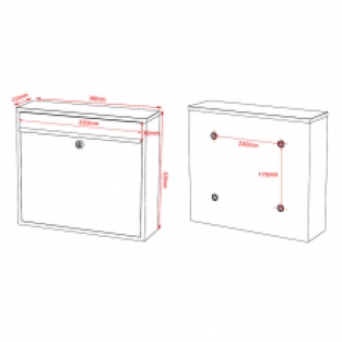 Dubbele brievenbus model 12 | Met statief | Antraciet