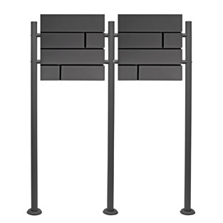 Dubbele brievenbus model 15 | Met statief | Antraciet