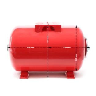 Expansievat/drukvat | Rood | 100 liter | Horizontaal