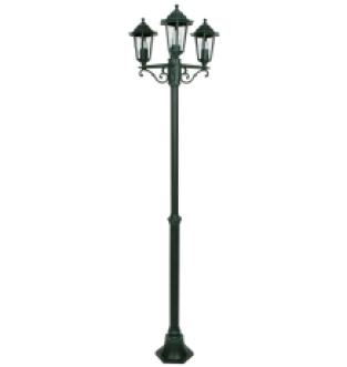 Lantaarnpaal klassiek | 212 cm | 3 lampen