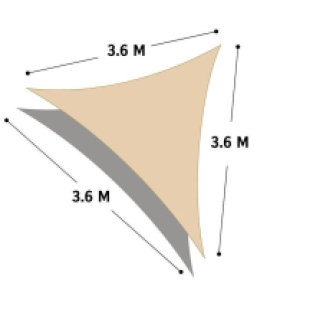 Schaduwdoek Driehoek | 360 x 360 x 360 cm | Antraciet