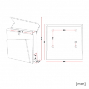 Brievenbus | Wandmodel | RVS | Model 23