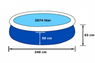 Zwembad + pomp | 240 x 63 cm | Fast Set